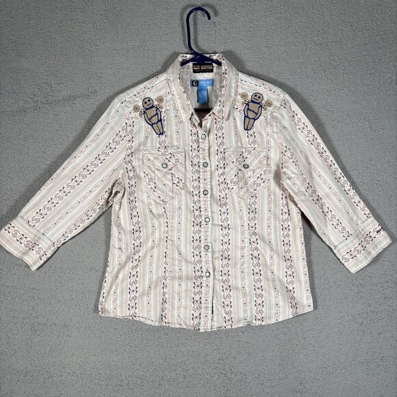 Duck Head Jeans Tops - Ellie Monster Recreated Vintage Shirt Women's Size M Paisley Voodoo Doll